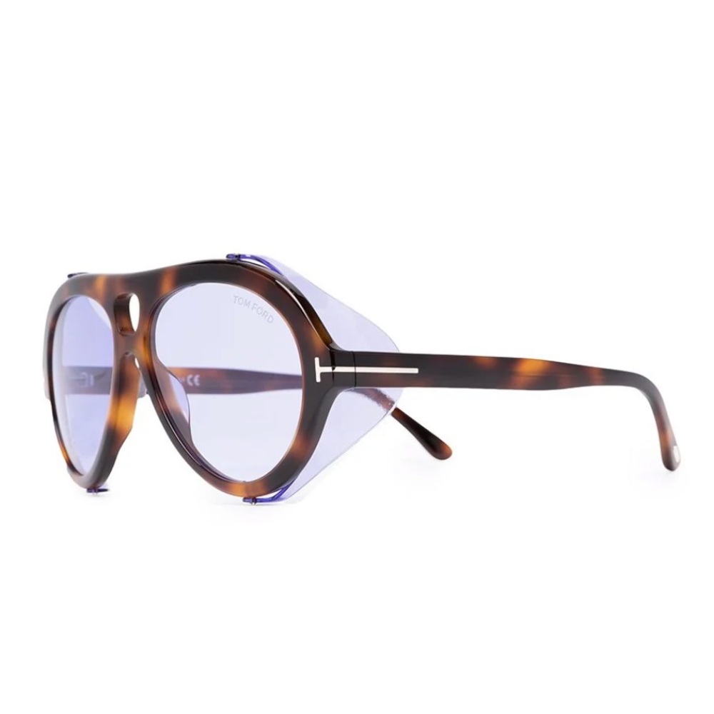 Tom Ford FT0882 pilot sunglasses - purple tortoise aviators